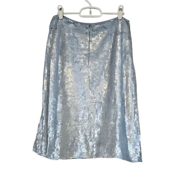 🍂NWOT Clifford&Wills full sequin baby blue midi skirt - Picture 3 of 7